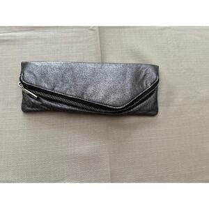 Hobo international asymmetrical EFFE envelope clutch in gun medal gray